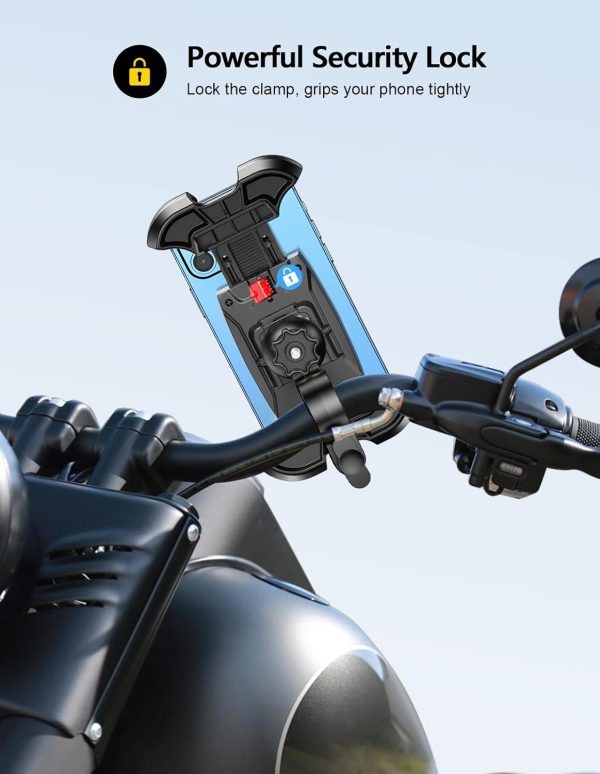 TEUMI Bike Phone Mount, 360° Rotatable Motorcycle Phone Hold... - Image 4