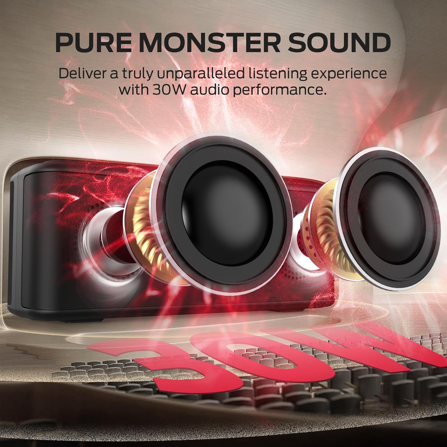 Monster Shock Plus Bluetooth Speaker, Portable Speaker with …