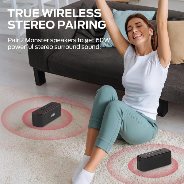 Monster Shock Plus Bluetooth Speaker, Portable Speaker with ... - Image 7