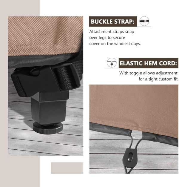 ULTCOVER Rectangular Patio Heavy Duty Table Cover - 600D Tou... - Image 4