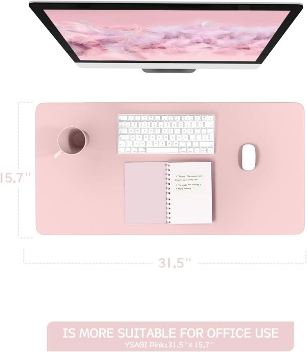 YSAGi Non-Slip Desk Pad,Mouse Pad,Waterproof PVC Leather Des... - Image 7