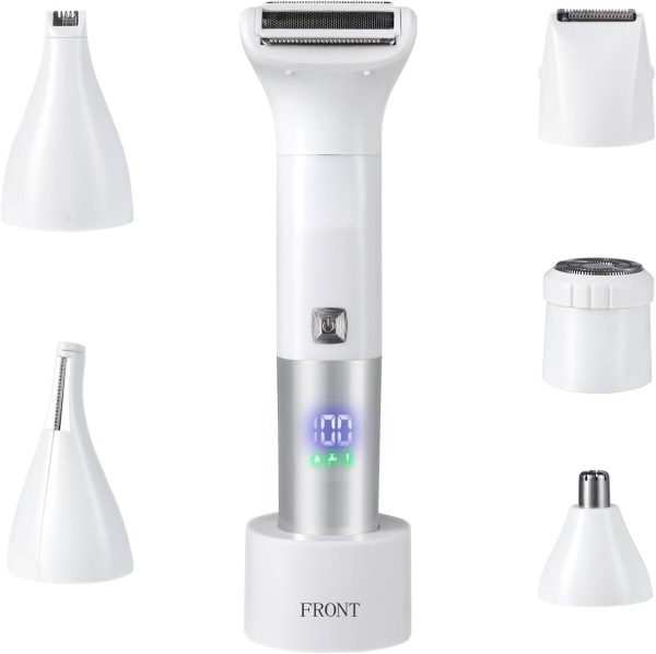 Bikini Trimmer for Women,6-in-1 Painless Electric Shaver for...