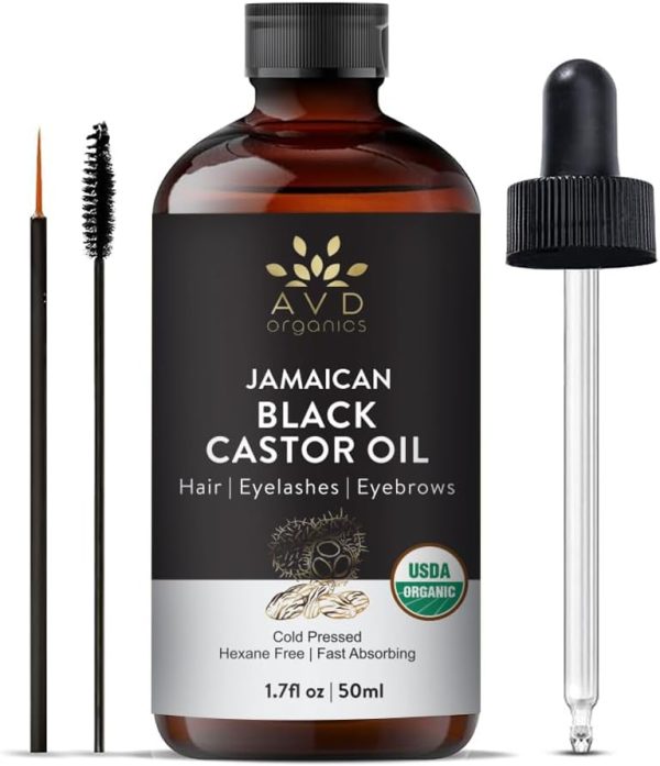 AVD ORGANICS Jamaican Black Castor Oil | 100% Pure and Natur...