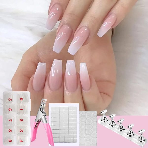 Acrylic Nail Practice Stand,500Pcs Acrylic Nails Coffin Fake... - Image 6