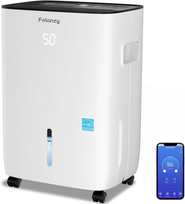 Smart Dehumidifier,Folanzy 120 Pints Energy Star Dehumidifie...