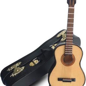 ALANO Wooden Miniature Ornament Guitar Model Mini Musical In...