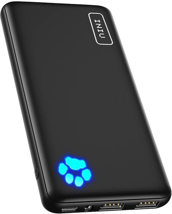 INIU Power Bank, USB C in&Out Slimmest 10000mAh Portable Cha...