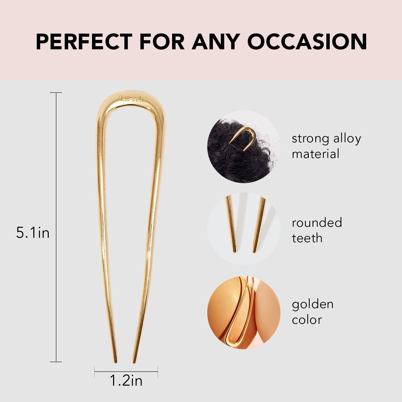 Kitsch Metal French Hair Pin for Women, French Pin for Easy …