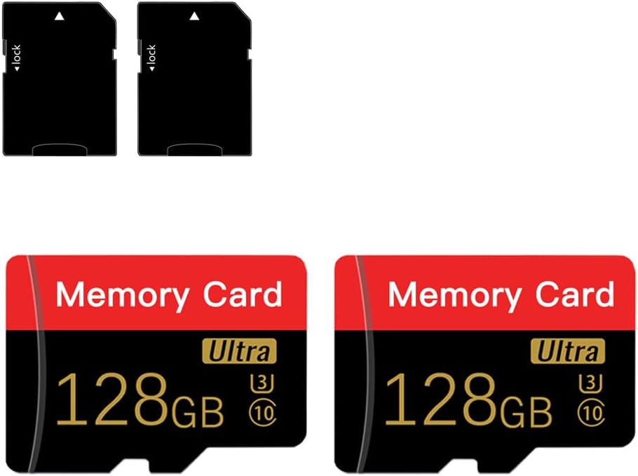 2 Pack Micro Memory Card 128 GB with Adapter, C10/U3/UHS-I/A…