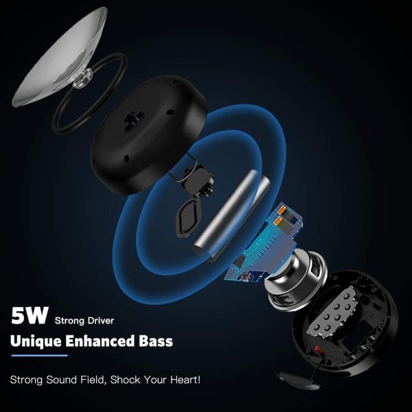 Portable Bluetooth 5.0 Shower Speaker with LED Screen, AGPTE... - Image 5
