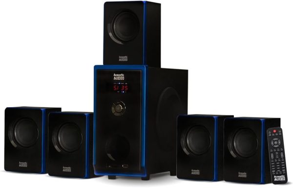 Acoustic Audio AA5102 800W 5.1 Channel Home Theater Surround...