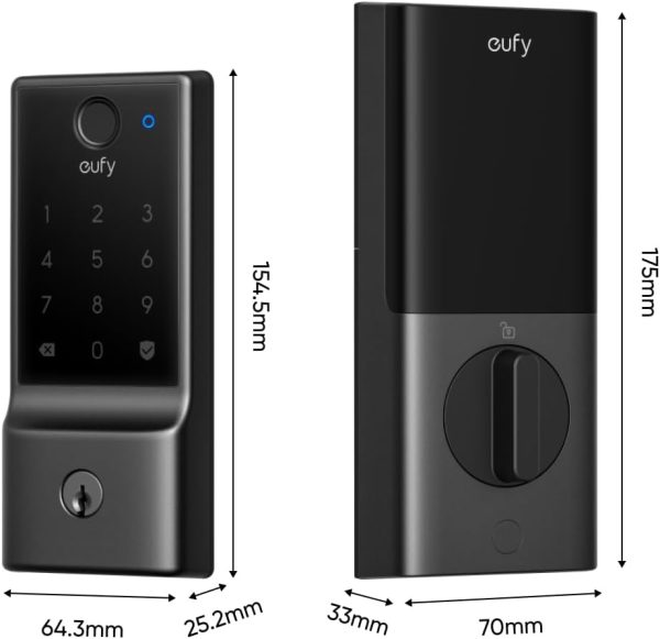 eufy Smart Lock E30, Fingerprint Keyless Entry Door Lock, Sm... - Image 8