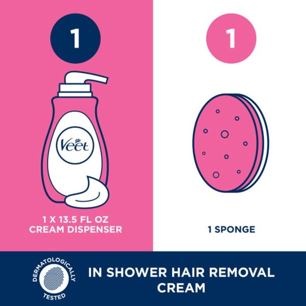 Veet In Shower Hair Removal Cream, Botanic Inspirations, Leg... - Image 3