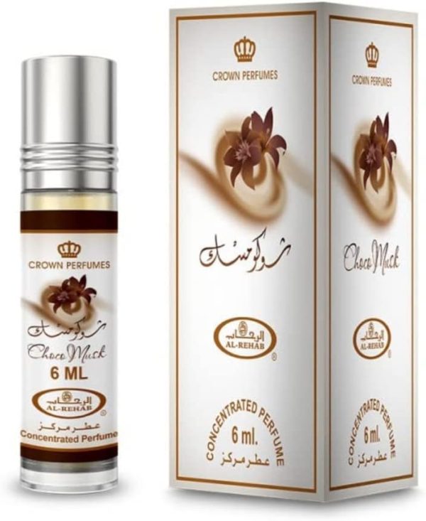Al Rehab Choco Musk Concentrated Perfume Rollerball for Unis...