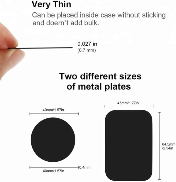 SALEX Replacement Metal Plates Set for Magnetic Car Phone Ho... - Image 2