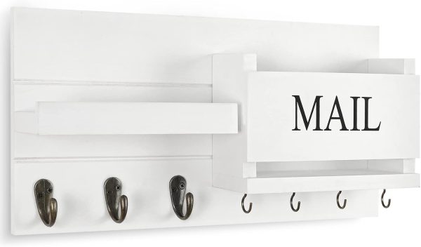 Lwenki Mail Organizer for Wall Mount – Key Holder with Shelf... - Image 2