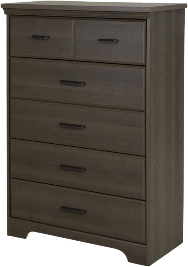 South Shore Furniture Versa 2-Door Armoire with Drawers, Gra... - Image 7