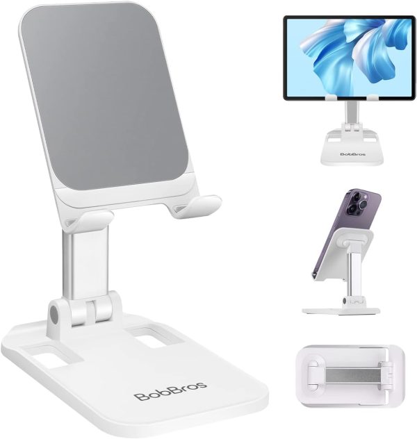 BobBros Cell Phone Stand, Folding Phone Stands, Fully Adjust...