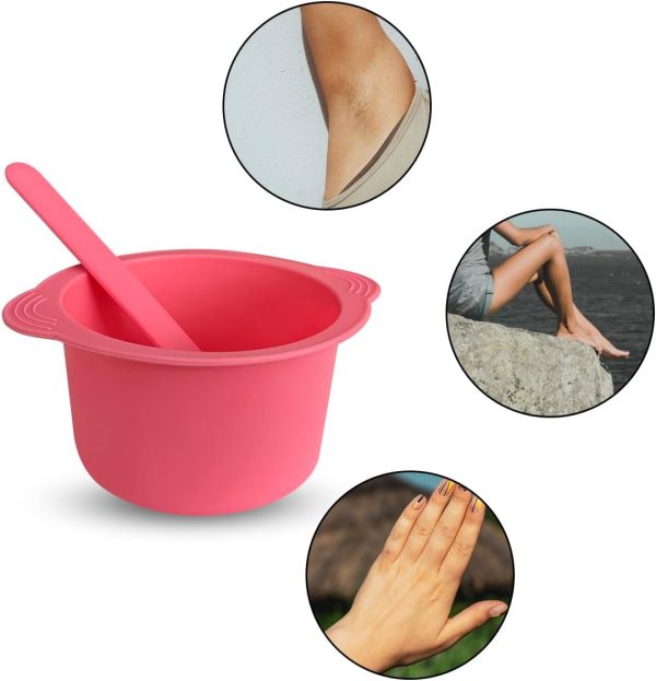 KVZVK Silicone Wax Bowl for Hair Removal, Reusable Non-Stick... - Image 7