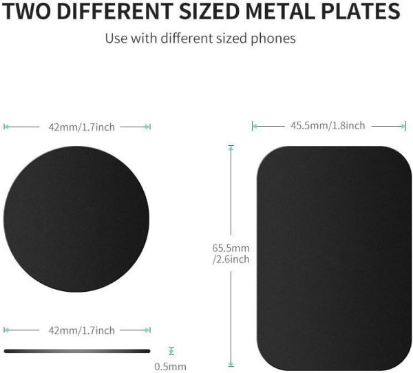 Metal Plate, 4 Pack Universal Mount Metal Plate with Adhesiv... - Image 3