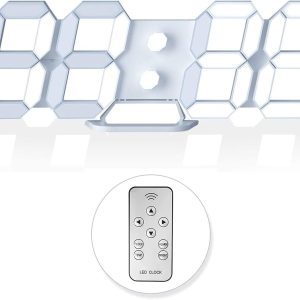 EDUP Home 3D LED Digital Wall Clock, Large Display Table/Des...