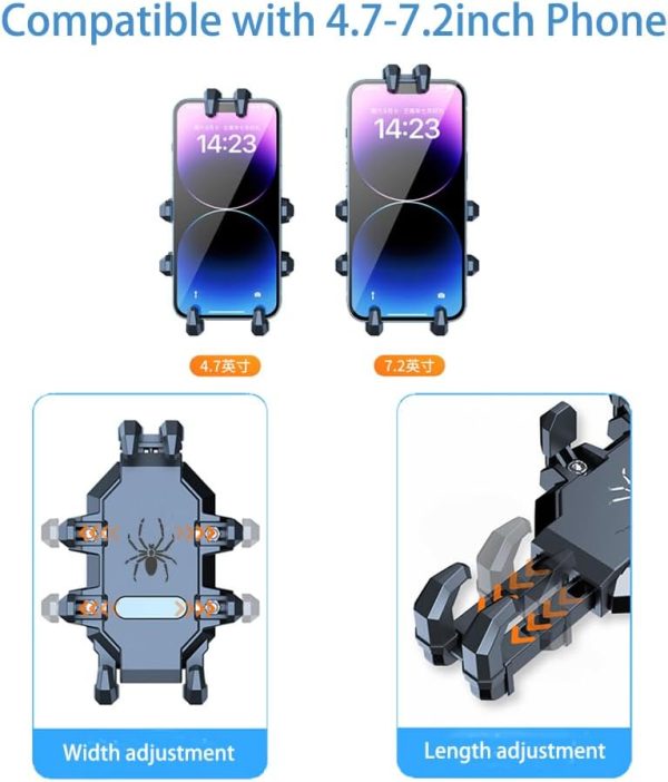 Cesicersi Motorcycle Phone Mount Holder - [Dual Dampener] [A... - Image 7