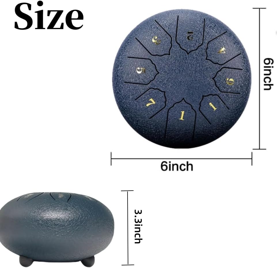 Outdoor Rain Drum, 15.2 cm Steel Tongue Drum, 8 Notes, Medit…