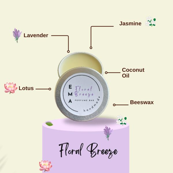 EMA Solid Perfume | Floral Breeze | Scents of Jasmine, Lotus... - Image 2
