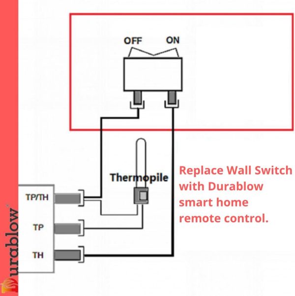 Durablow SH3001-RH WiFi Gas Fireplace Remote Control for Mil... - Image 6