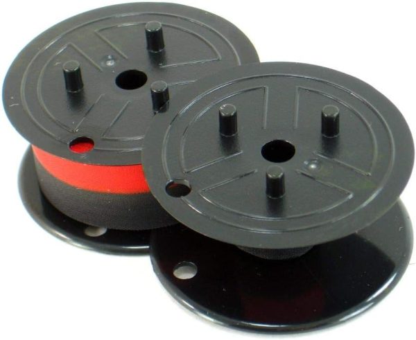 Sharp Electronic Calculator Ribbon Twin Spool Black & Red Ri...