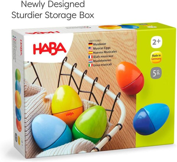 HABA Musical Eggs - 5 Wooden Eggs with Acoustic Sounds, Made... - Image 8