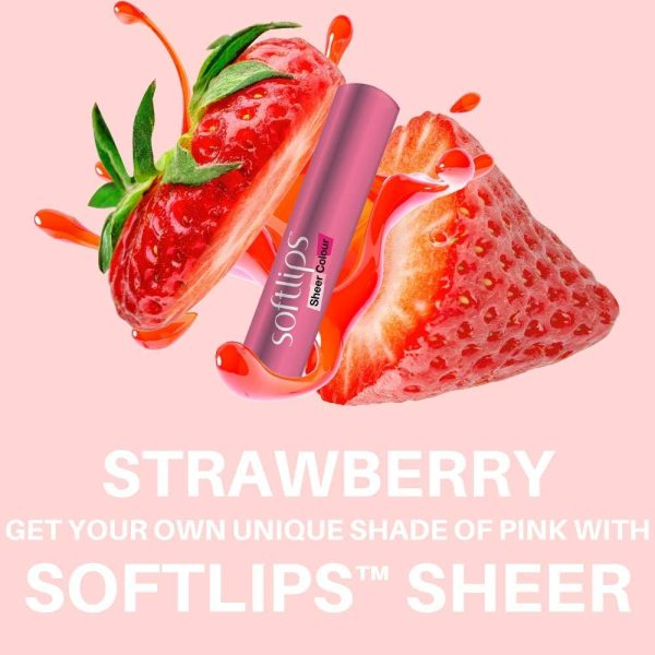 Softlips Sheer Colour Changing Lip Balm Strawberry, Argan Oi... - Image 4