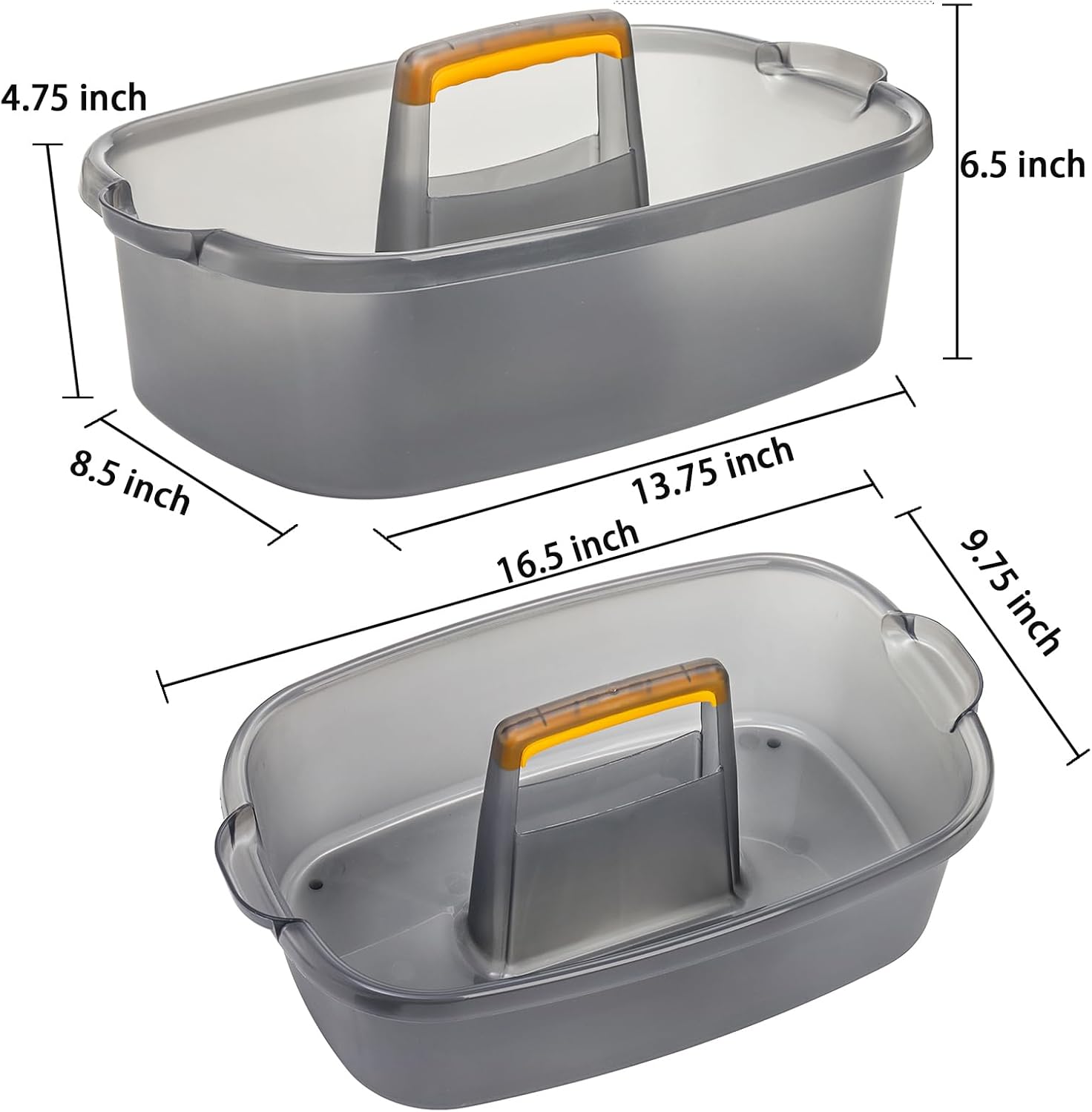 TOPZEA 2 Pack Cleaning Supplies Caddy, Plastic Large Cleanin…