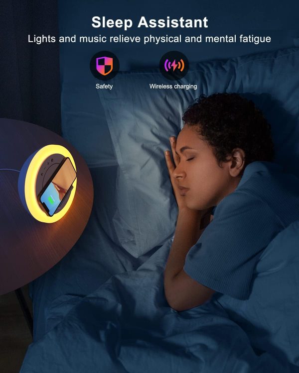 Bluetooth Speaker Night Lights, Wireless Charging Kids Speak... - Image 5