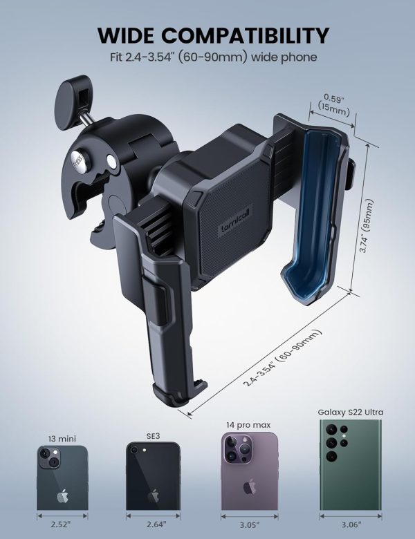Lamicall Motorcycle Phone Mount Holder - [Camera Friendly] [... - Image 5