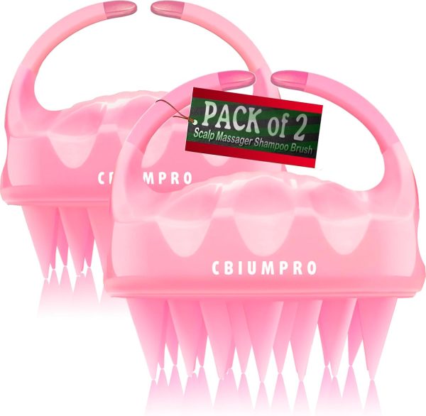 Cbiumpro 2-Pack Scalp Massager Shampoo Brush, Ultra Soft Sil...
