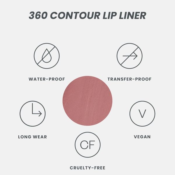 Wonderskin Lip Liner Pencil - 360 Contour Lipliner, Long Las... - Image 5