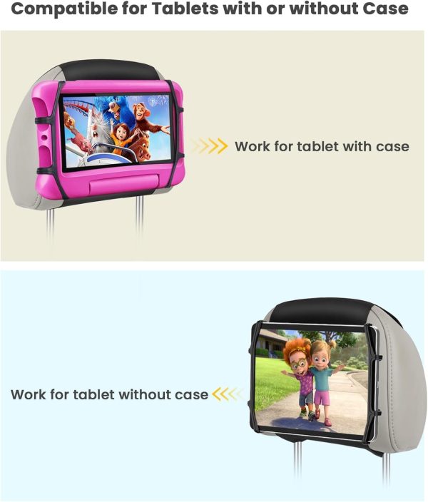 Car Tablet Holder, WONNIE Upgraded iPad Holders for Car Moun... - Image 5