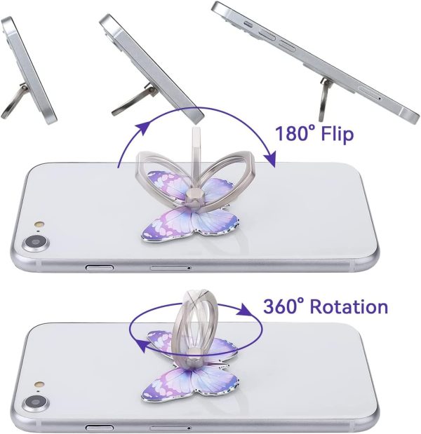 Cell Phone Ring Holder, Cute Butterfly Phone Ring Stand Hold... - Image 4