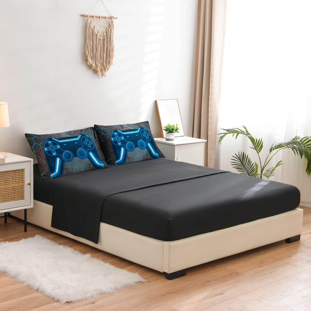 NTBED 5 Pieces Bed in A Bag Game Console Comforter Set for B…