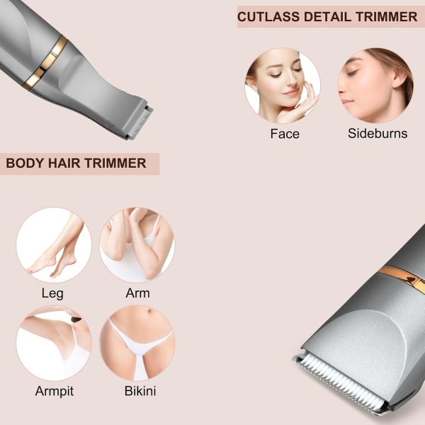 Waterproof Bikini Trimmer for Women Electric Razor for Bikin... - Image 3