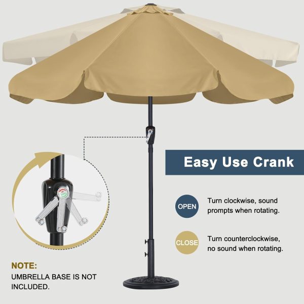 COOSHADE 7.5ft/9ft/10ft Outdoor Garden Table Umbrella Patio ... - Image 2