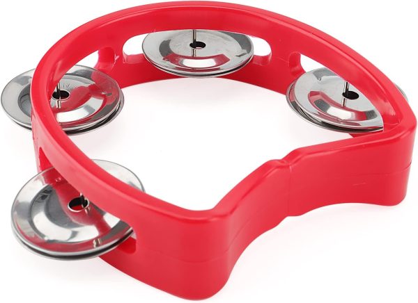 SENJEOK 20 Pack Plastic Percussion Tambourine, 4 Inch Half M... - Image 4