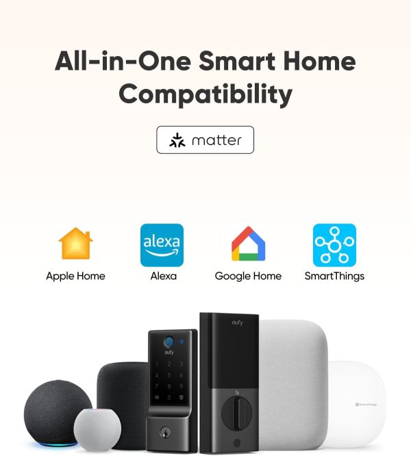 eufy Smart Lock E30, Fingerprint Keyless Entry Door Lock, Sm... - Image 6