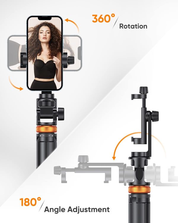 EUCOS 62" Phone Tripod, Tripod for iPhone & Selfie Stick Tri... - Image 6