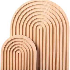 2Pcs Wood Rainbow Arch Modern Decor Decorative Tray for Wall...