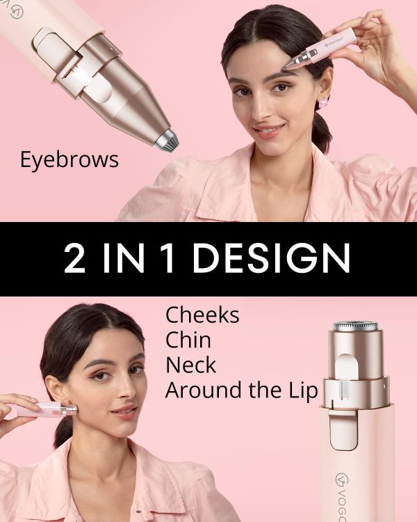 Portable Eyebrow Trimmer & Facial Hair Removal for Women, Re... - Image 2
