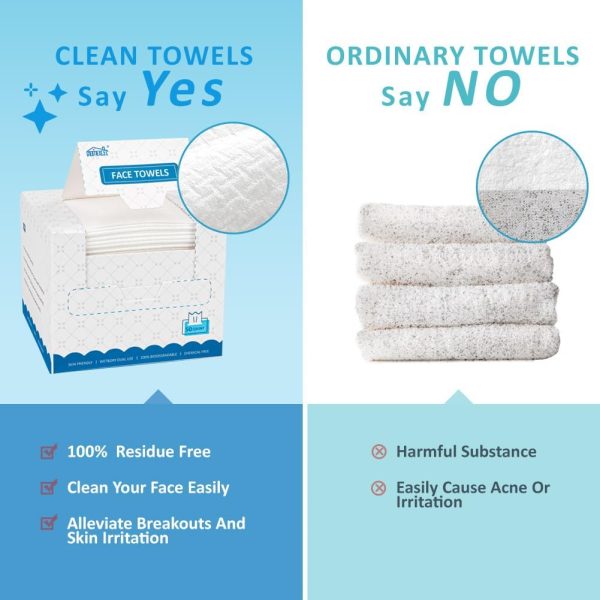 HOMEXCEL Face Towels,Disposable Makeup Remover Wipes,Super S... - Image 7