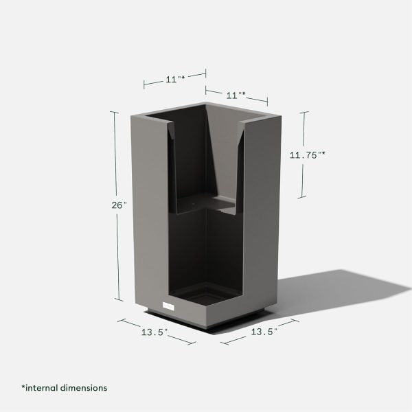 Veradek Block Series Short Indoor/Outdoor Pedestal Planter, ... - Image 3