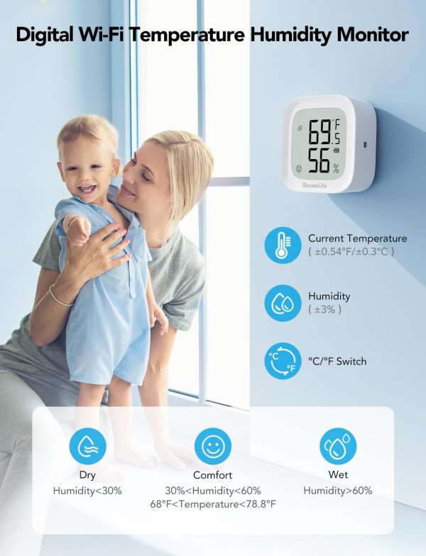 GoveeLife WiFi Thermometer Hygrometer H5103, Indoor Bluetoot... - Image 4